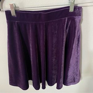 Hot Topic Purple Velvet Skirt